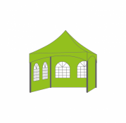 PAGODE KEDER TENT RONDE PALEN - INCL ZIJWANDEN - 3X3M